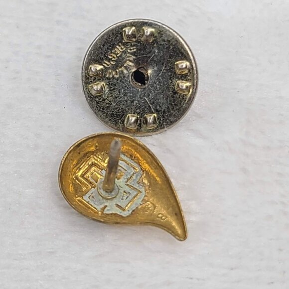 Vintage Ballou Red Cross Blood Drop Donor Lapel Pin Gold Tone Enamel USA - Picture 4 of 5